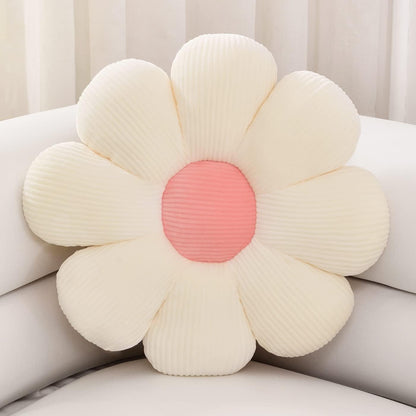 15.7" Flower Throw Pillow, Plush Floor Cushion, Cute Room Decor