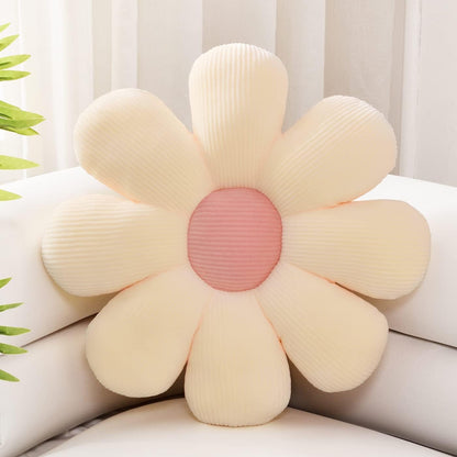 15.7" Flower Throw Pillow, Plush Floor Cushion, Cute Room Decor