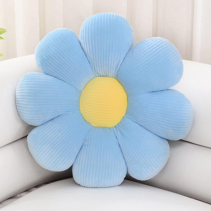 15.7" Flower Throw Pillow, Plush Floor Cushion, Cute Room Decor
