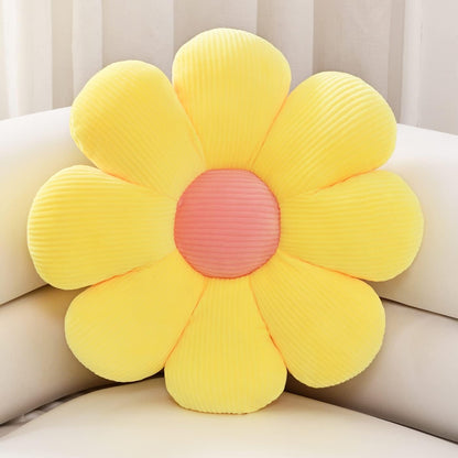 15.7" Flower Throw Pillow, Plush Floor Cushion, Cute Room Decor