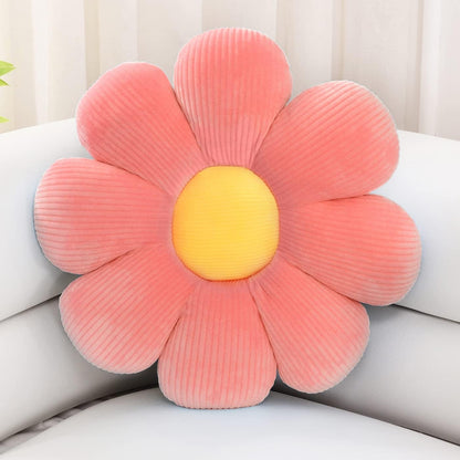 15.7" Flower Throw Pillow, Plush Floor Cushion, Cute Room Decor