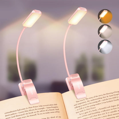 9 LED Book Light – 3 Color Temps, Stepless Dimming, 80 Hrs Runtime