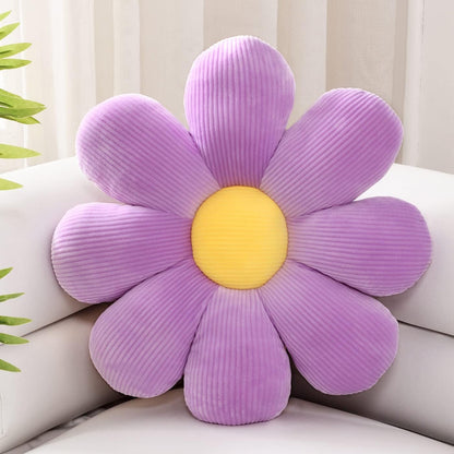 15.7" Flower Throw Pillow, Plush Floor Cushion, Cute Room Decor