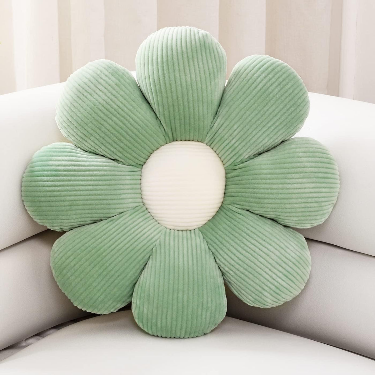 15.7" Flower Throw Pillow, Plush Floor Cushion, Cute Room Decor