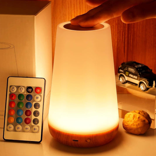 Rechargeable Night Light – 13 Colors, Touch & Remote, for Bedroom, Nursery & Camping