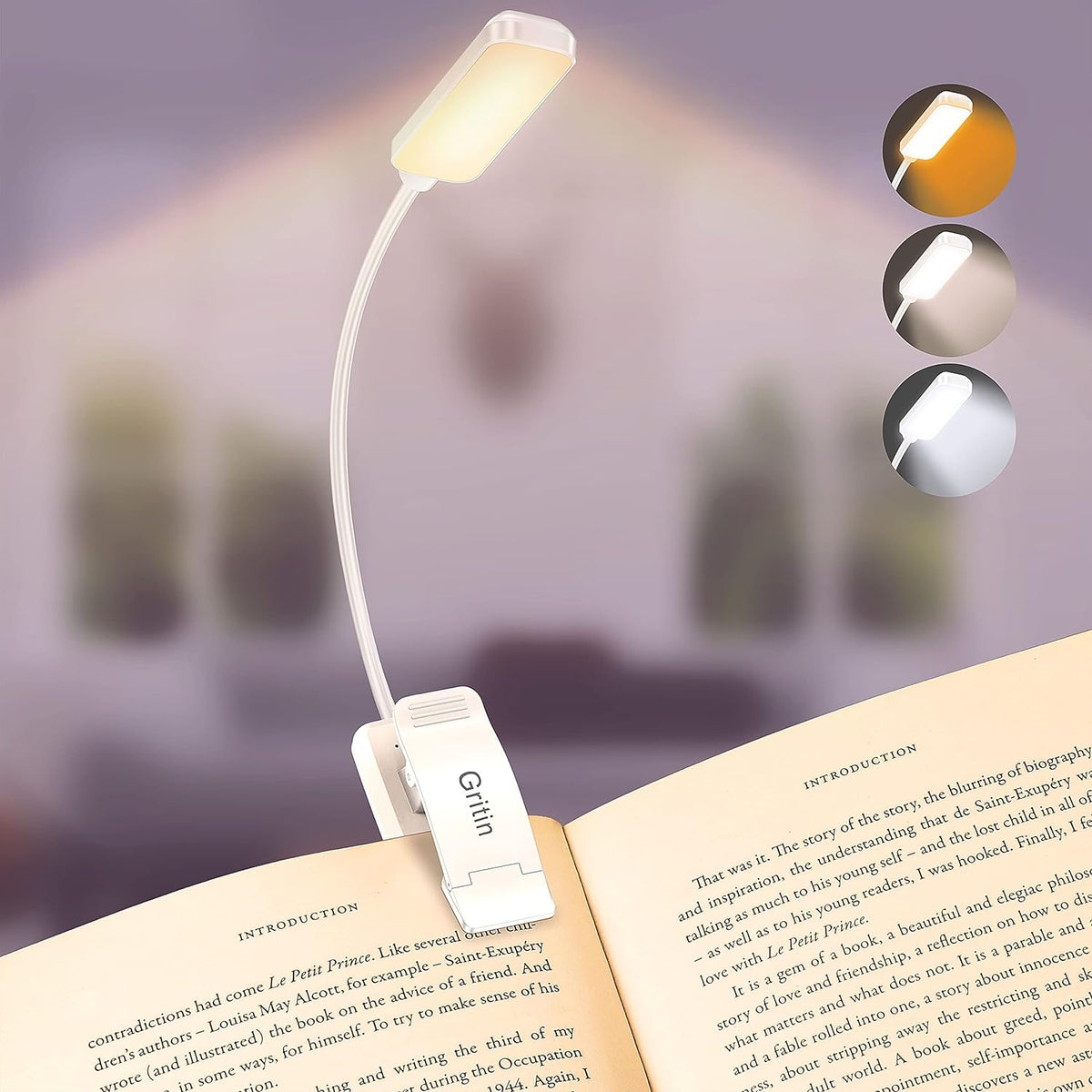 9 LED Book Light – 3 Color Temps, Stepless Dimming, 80 Hrs Runtime