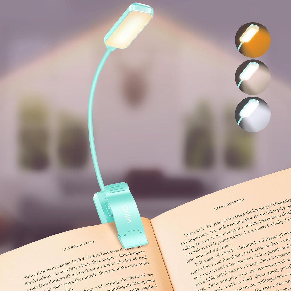 9 LED Book Light – 3 Color Temps, Stepless Dimming, 80 Hrs Runtime