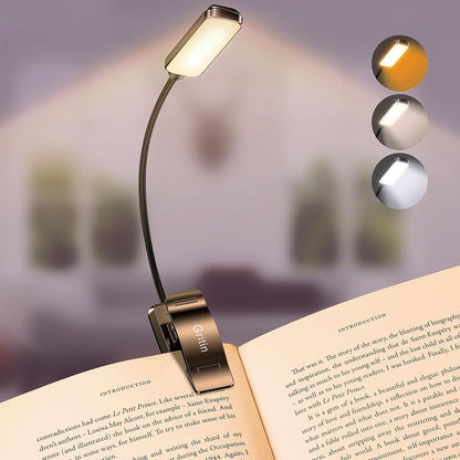 9 LED Book Light – 3 Color Temps, Stepless Dimming, 80 Hrs Runtime
